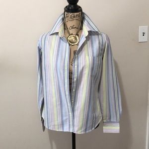 LANDS -END  STRIPED SHIRT OF DIFFERENT COLORS
